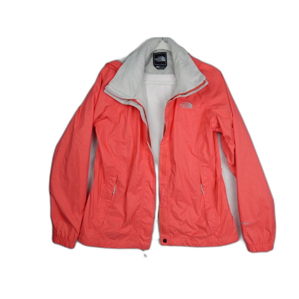 The North Face HyVent Women’s Rain Jacket Coral Rain Coat Size Large